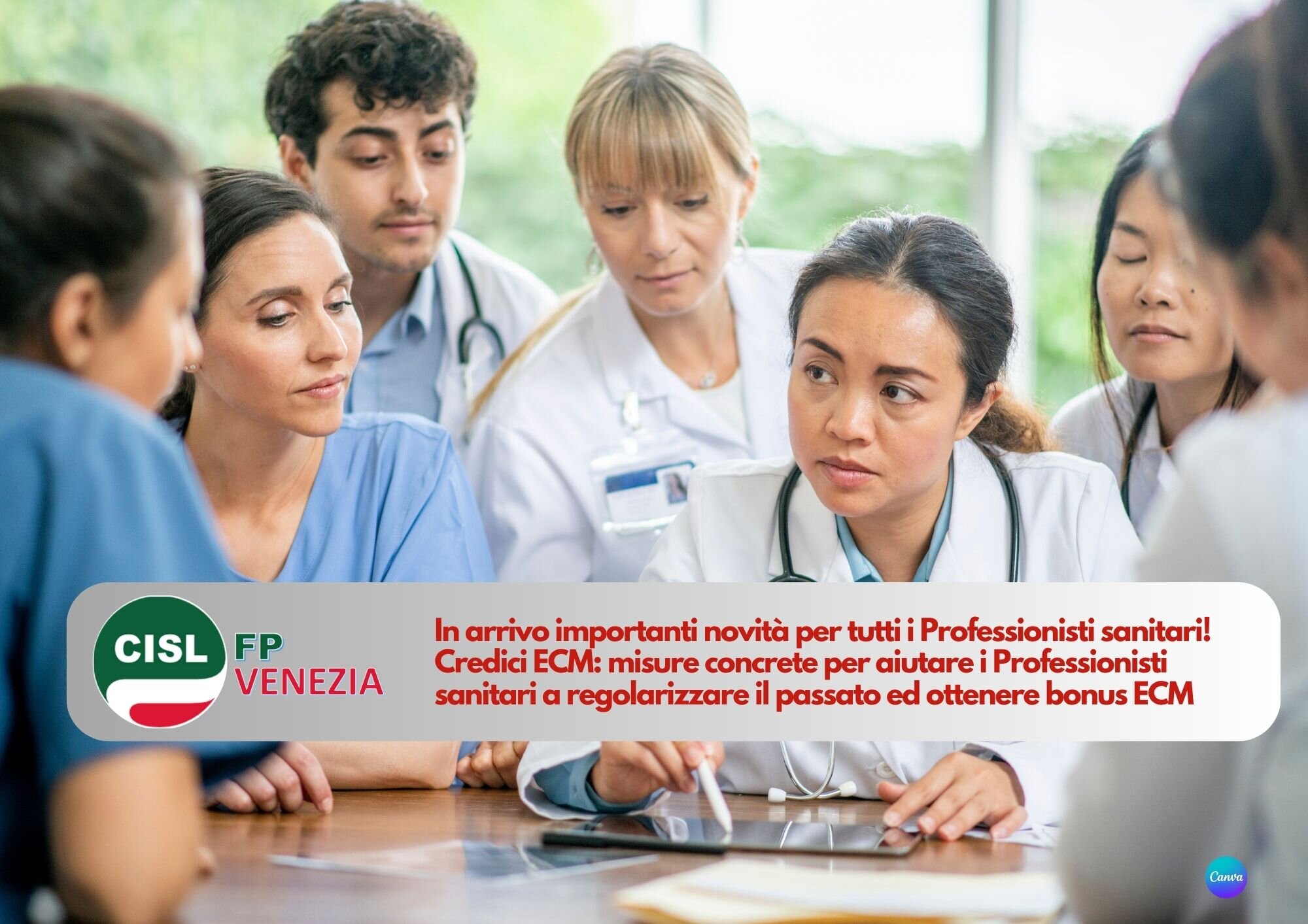 CISL FP Venezia. Professionisti sanitari e ECM: cambiamenti e novità sulle regole della formazione CISL FP Venezia. Professionisti sanitari e ECM: cambiamenti e novità sulle regole della formazione
