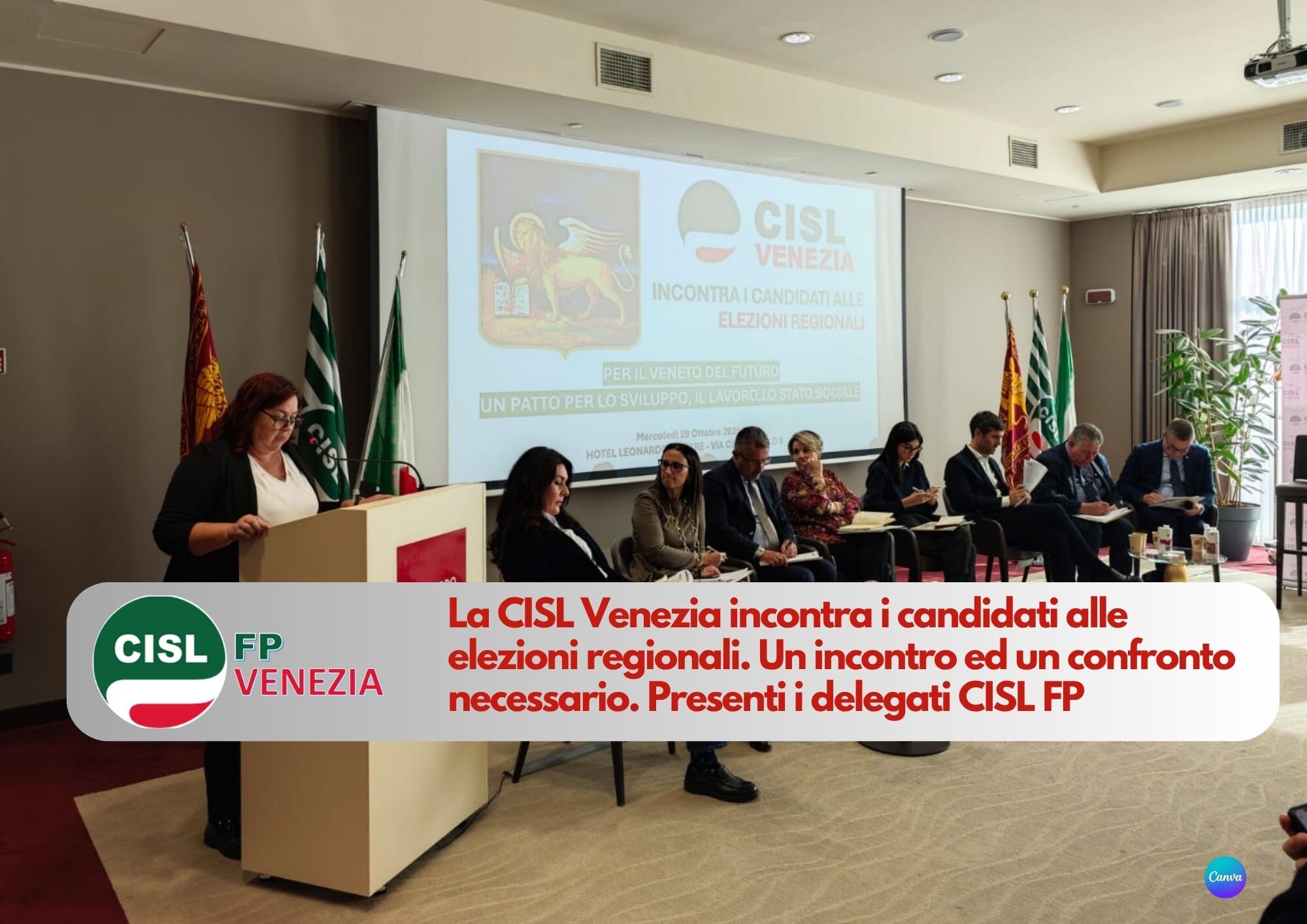 CISL FP Venezia. Incontro con i candidati alle elezioni regionali: un dialogo aperto e intenso.