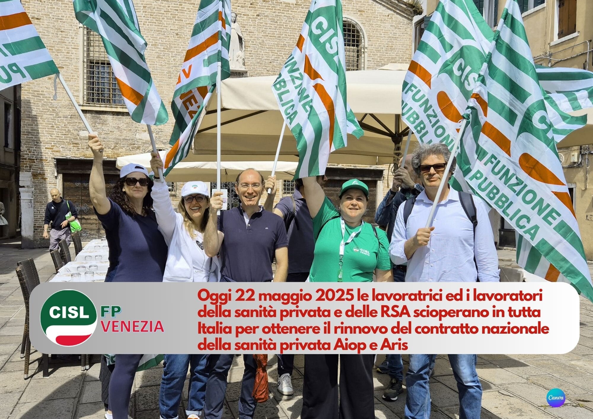 CISL FP Venezia. Sanità privata sciopero nazionale. Oggi tutti in presidio regionale a Venezia CISL FP Venezia. Sanità privata sciopero nazionale. Oggi tutti in presidio regionale a Venezia