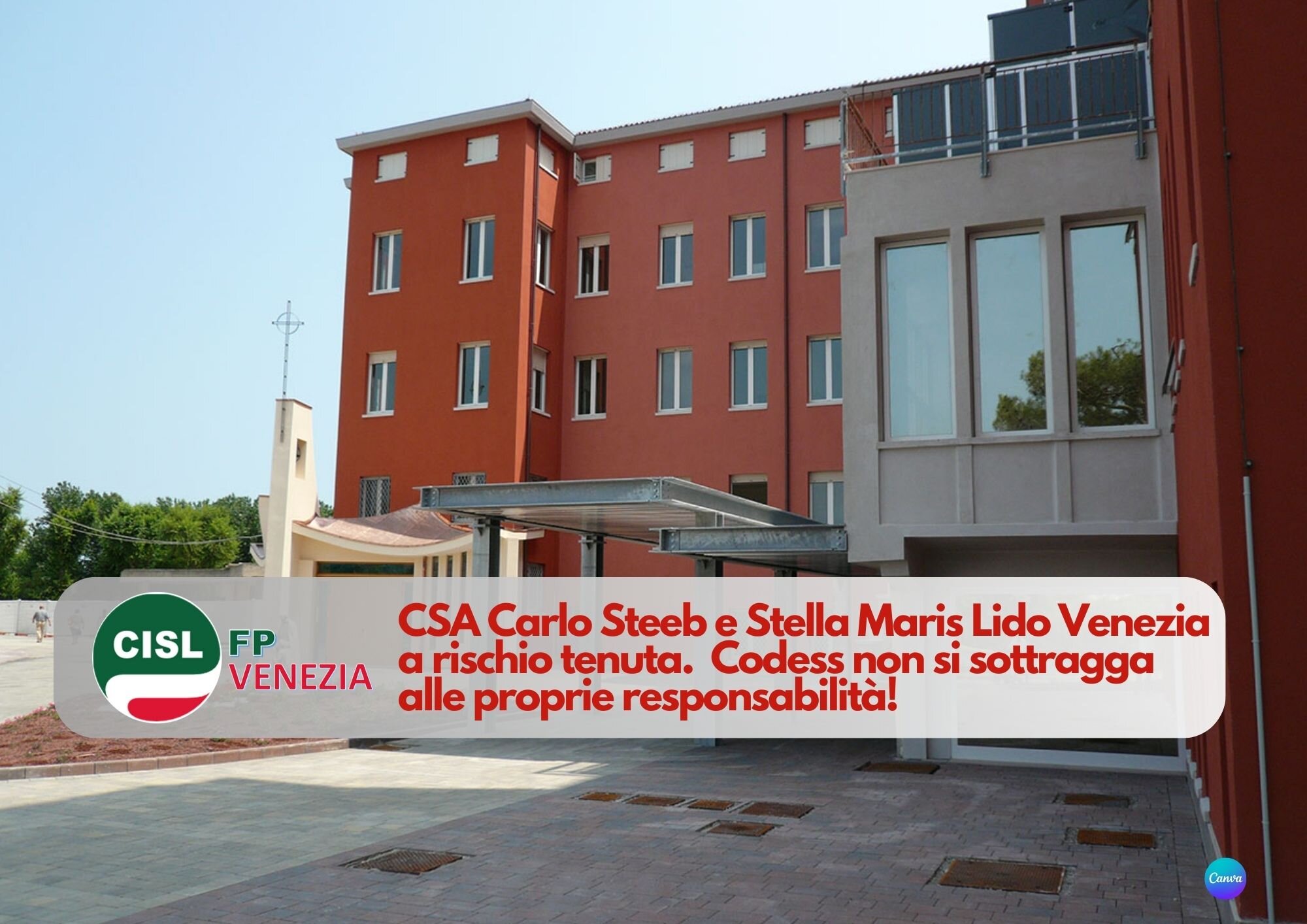 CISL FP Venezia. CSA Carlo Steeb e Stella Maris Lido Venezia a rischio tenuta. Codess non si sottragga!