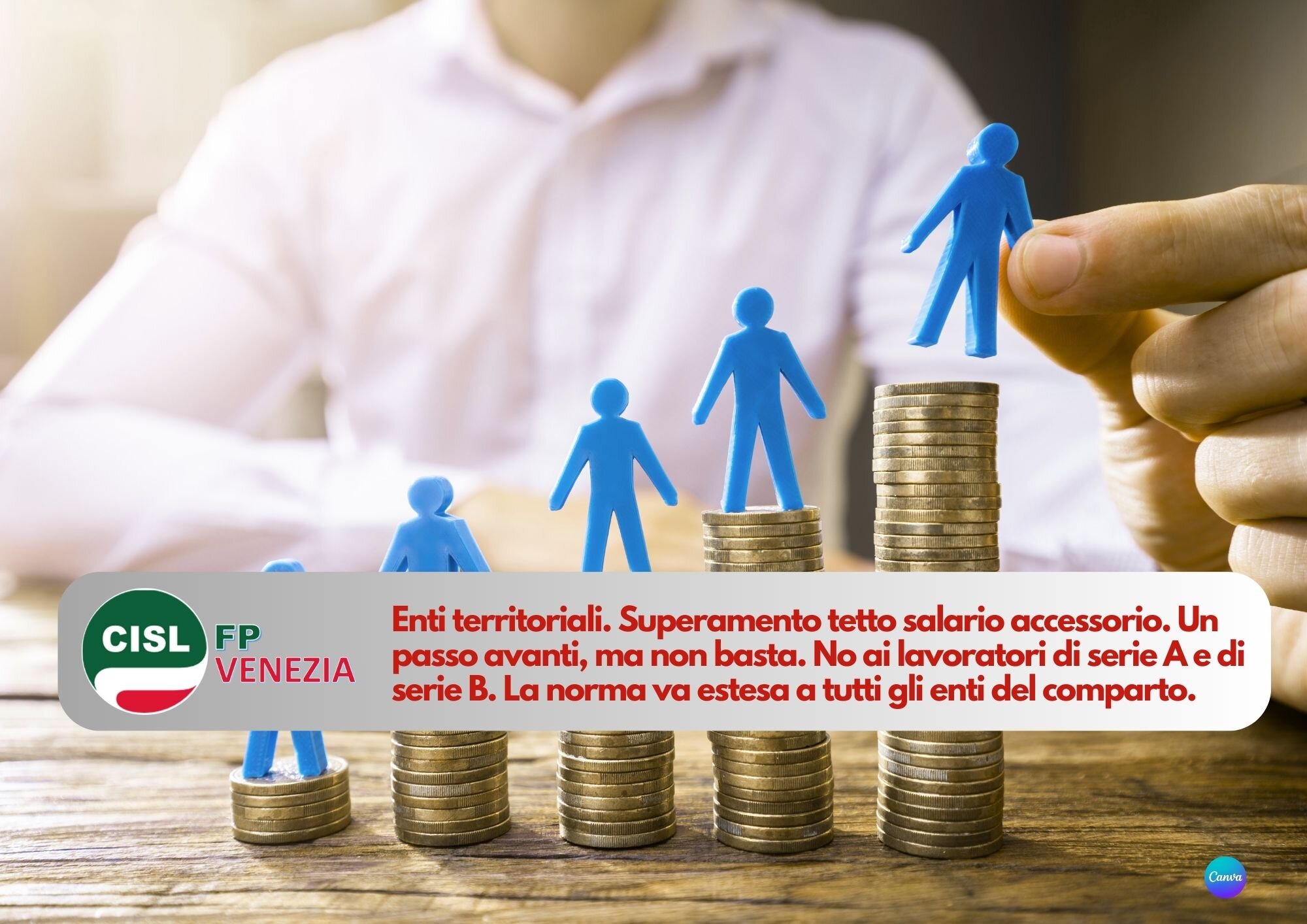 CISL FP Venezia. Enti territoriali: superamento tetto salario accessorio. Passo avanti, ma non basta