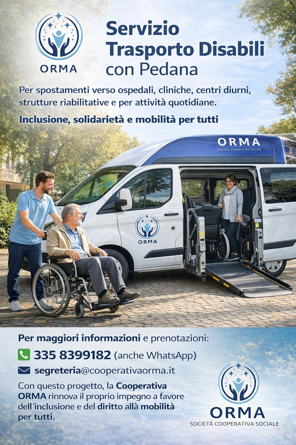 servizio di trasporto disabili orma
