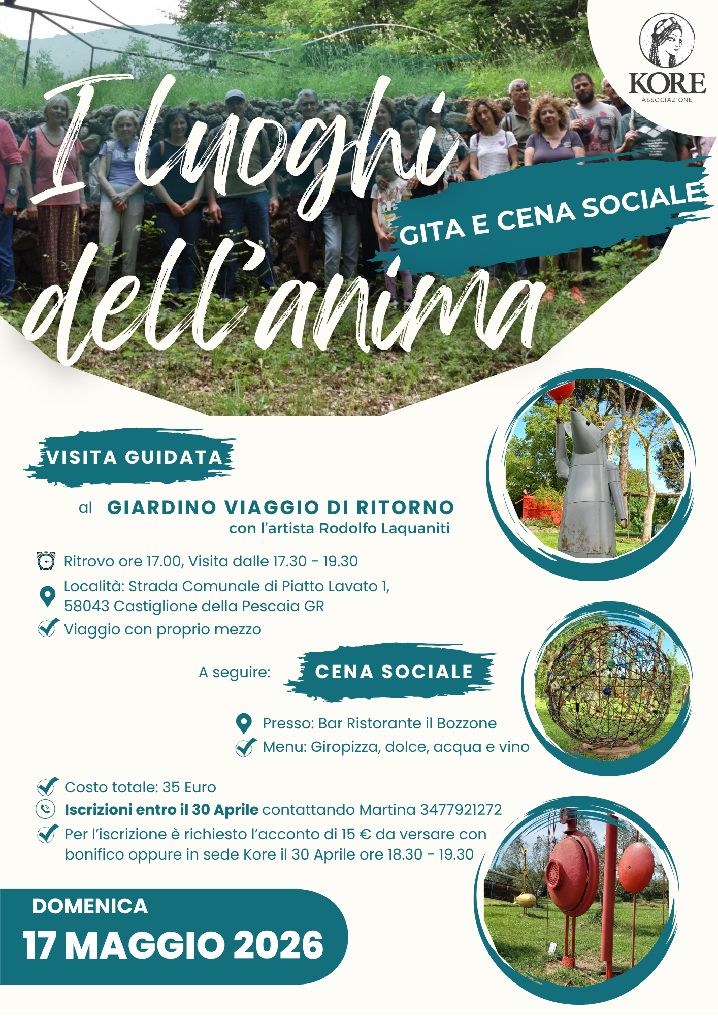 I luoghi dell'anima -  gita e cena sociale
