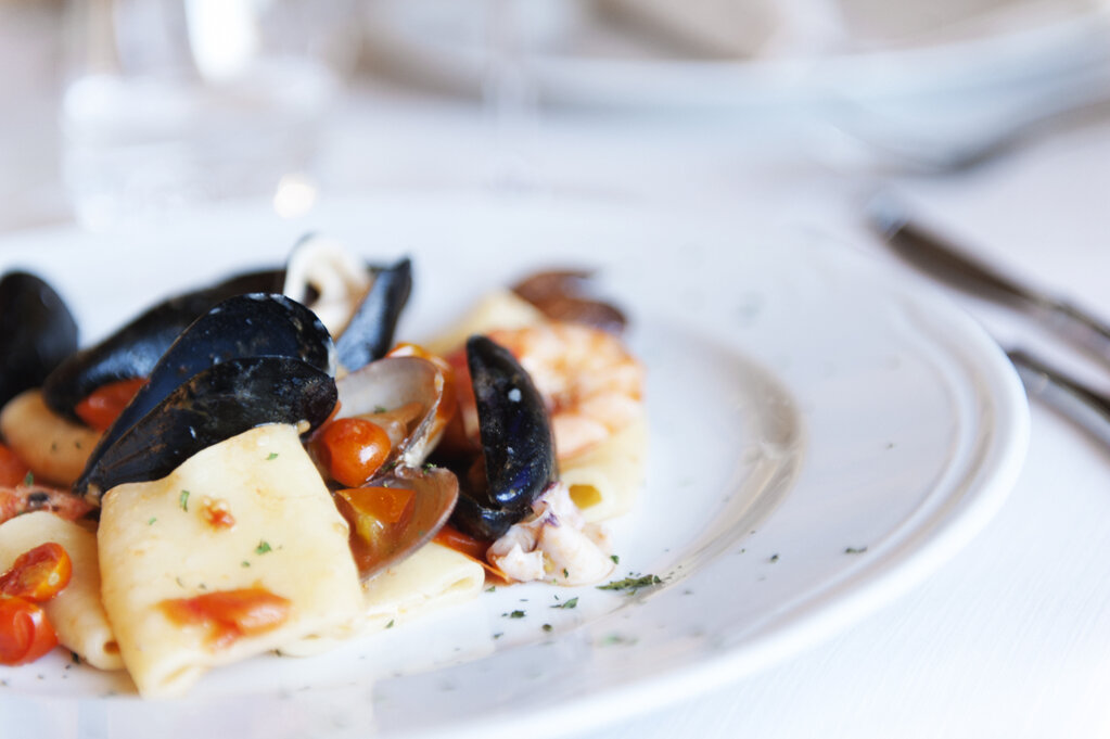 Paccheri freschi allo scoglio