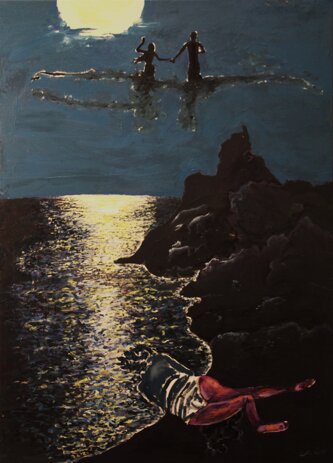 tre ricordi di tre estati lontane e vicine, 100x70cm, olio su tela, 2023.jpeg