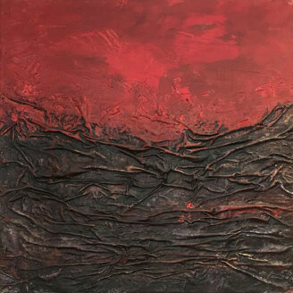 mariella bogliacino - ferita - 1995 - tecniche miste su tela - cm 80x80.jpeg