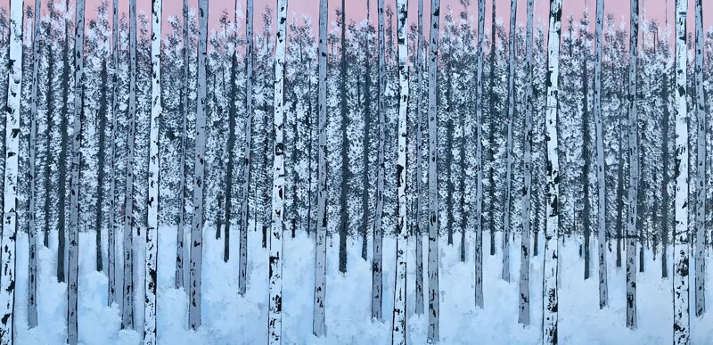 bosco invernale, olio su tela, 100x200.jpeg
