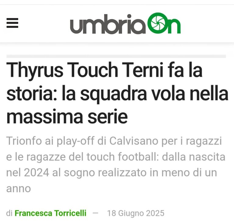 ARTICOLO UMBRIA ON