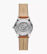 fossil-automatic-ref-me3154-cassa-in-acciaio-quadrante-blue-cintutino-in-cuoio-cassa-da-45mm