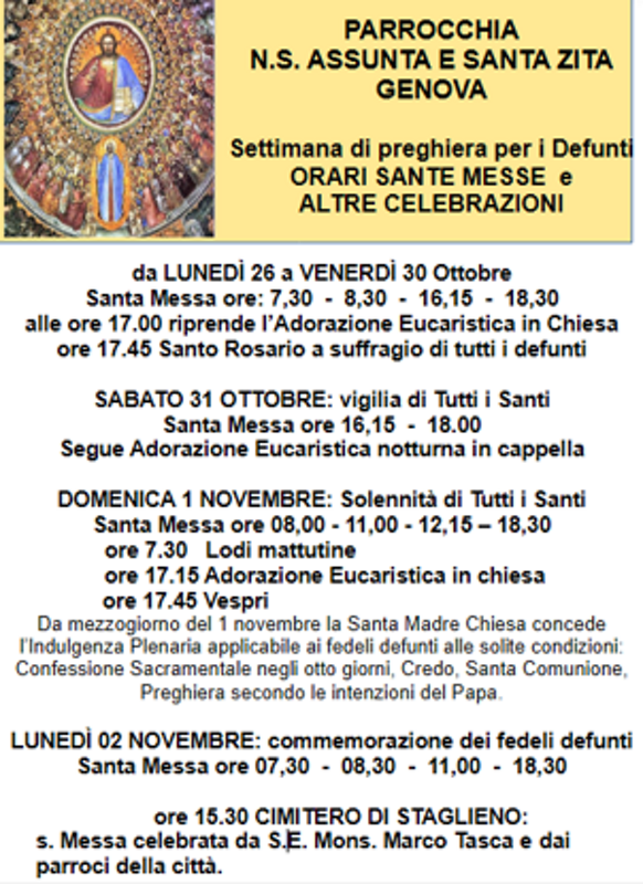 piccolovolantino santio e defunti 2026