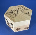 art-c131-g-cofanetto-esagonale-disegno-cagnolino