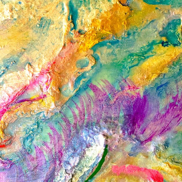 Particolari di quadri astratti dai colori solari , luminosi ed eterei. Pittura in rilievo. Particolari di quadri astratti dai colori solari , luminosi ed eterei. Pittura in rilievo.