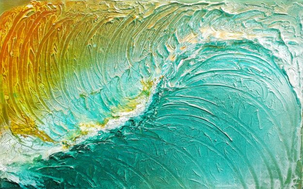 Particolari di quadri astratti dai colori solari , luminosi ed eterei. Pittura in rilievo. Particolari di quadri astratti dai colori solari , luminosi ed eterei. Pittura in rilievo.