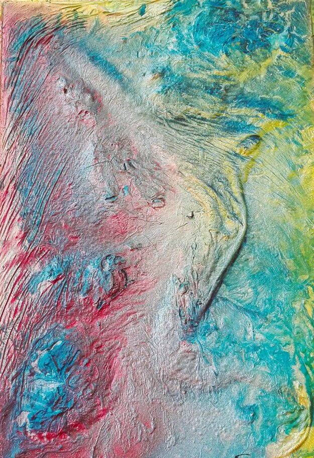 Particolari di quadri astratti dai colori solari , luminosi ed eterei. Pittura in rilievo. Particolari di quadri astratti dai colori solari , luminosi ed eterei. Pittura in rilievo.