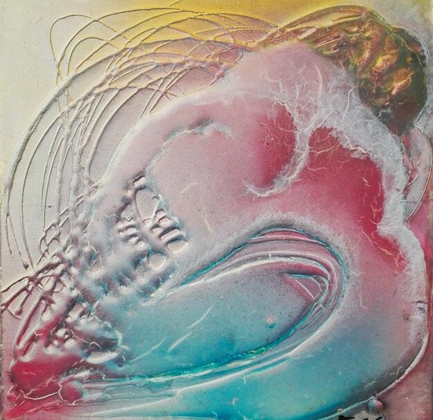 Particolari di quadri astratti dai colori solari , luminosi ed eterei. Pittura in rilievo. Particolari di quadri astratti dai colori solari , luminosi ed eterei. Pittura in rilievo.