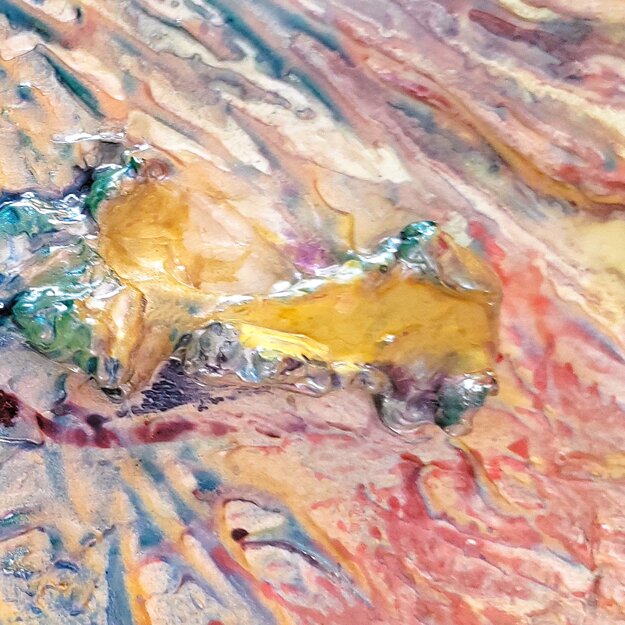 Particolari di quadri astratti dai colori solari , luminosi ed eterei. Pittura in rilievo. Particolari di quadri astratti dai colori solari , luminosi ed eterei. Pittura in rilievo.