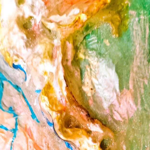 Particolari di quadri astratti dai colori solari , luminosi ed eterei. Pittura in rilievo. Particolari di quadri astratti dai colori solari , luminosi ed eterei. Pittura in rilievo.