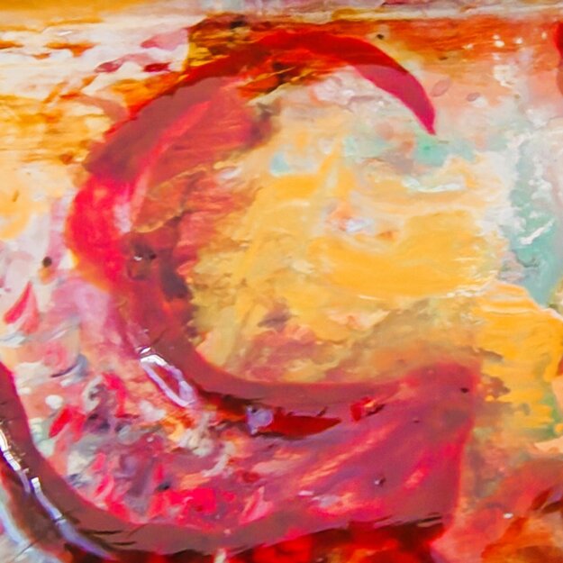 Particolari di quadri astratti dai colori solari , luminosi ed eterei. Pittura in rilievo. Particolari di quadri astratti dai colori solari , luminosi ed eterei. Pittura in rilievo.