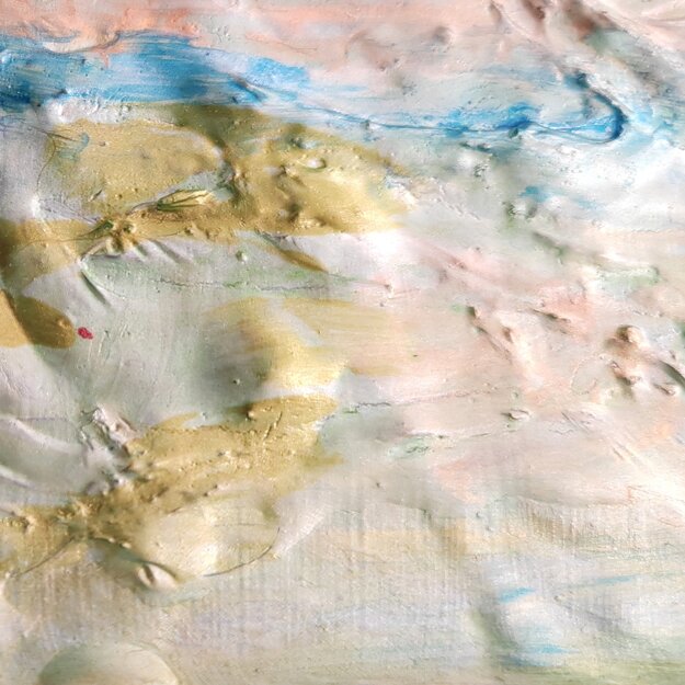 Particolari di quadri astratti dai colori solari , luminosi ed eterei. Pittura in rilievo. Particolari di quadri astratti dai colori solari , luminosi ed eterei. Pittura in rilievo.