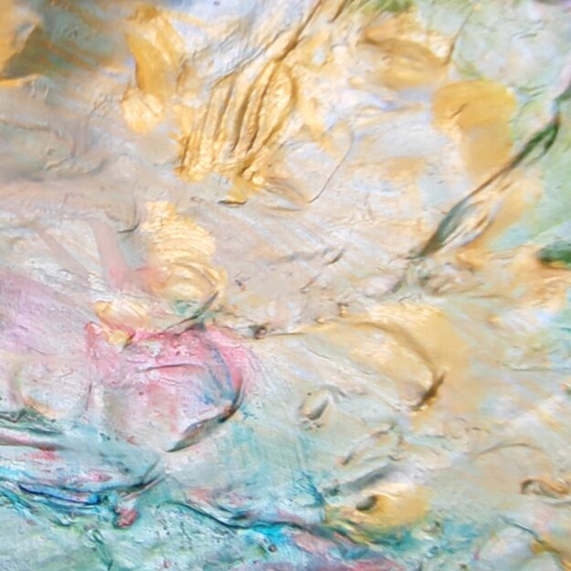 Particolari di quadri astratti dai colori solari , luminosi ed eterei. Pittura in rilievo. Particolari di quadri astratti dai colori solari , luminosi ed eterei. Pittura in rilievo.