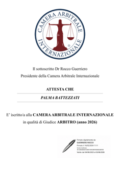 certificato camera internazionale certificato camera internazionale