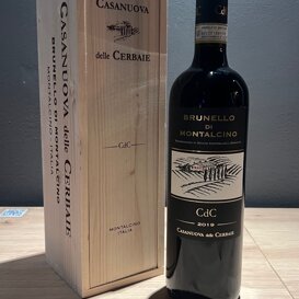 Brunello di Montalcino con cassa di legno