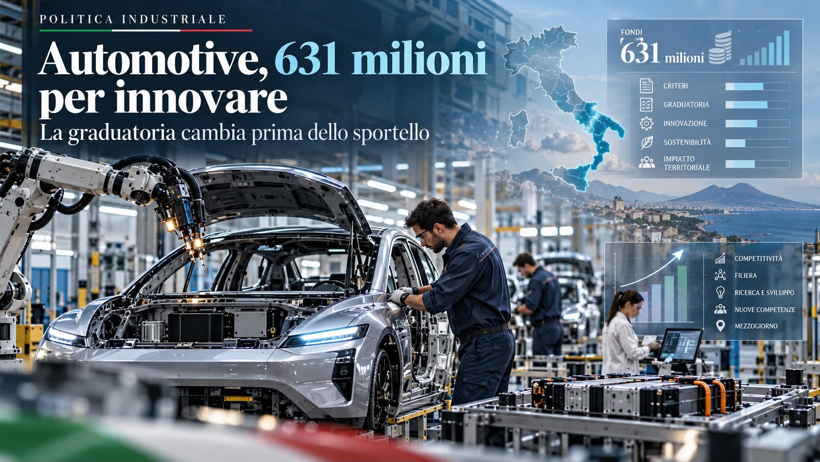 Automotive, 631 milioni per innovare: la graduatoria cambia prima dello sportello Automotive, 631 milioni per innovare: la graduatoria cambia prima dello sportello