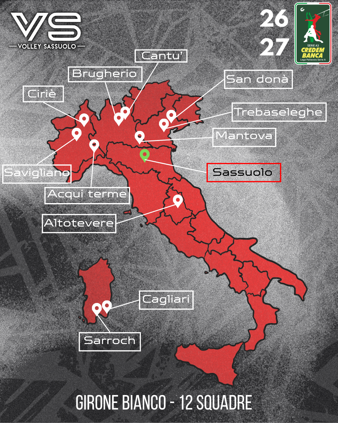 Mappa girone bianco A3