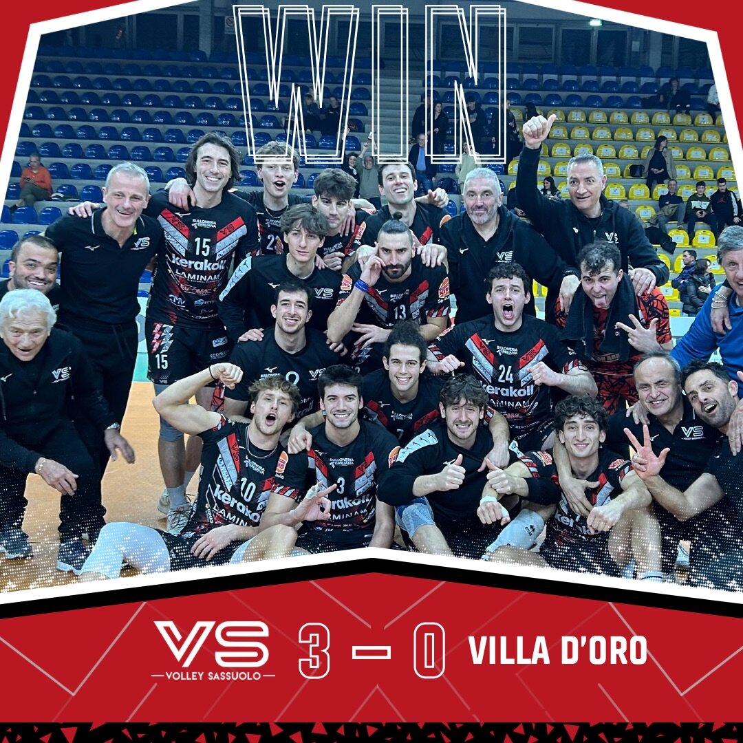 KERAKOLL SASSUOLO SI IMPONE 3-0 NEL DERBY CONTRO VILLA D'ORO