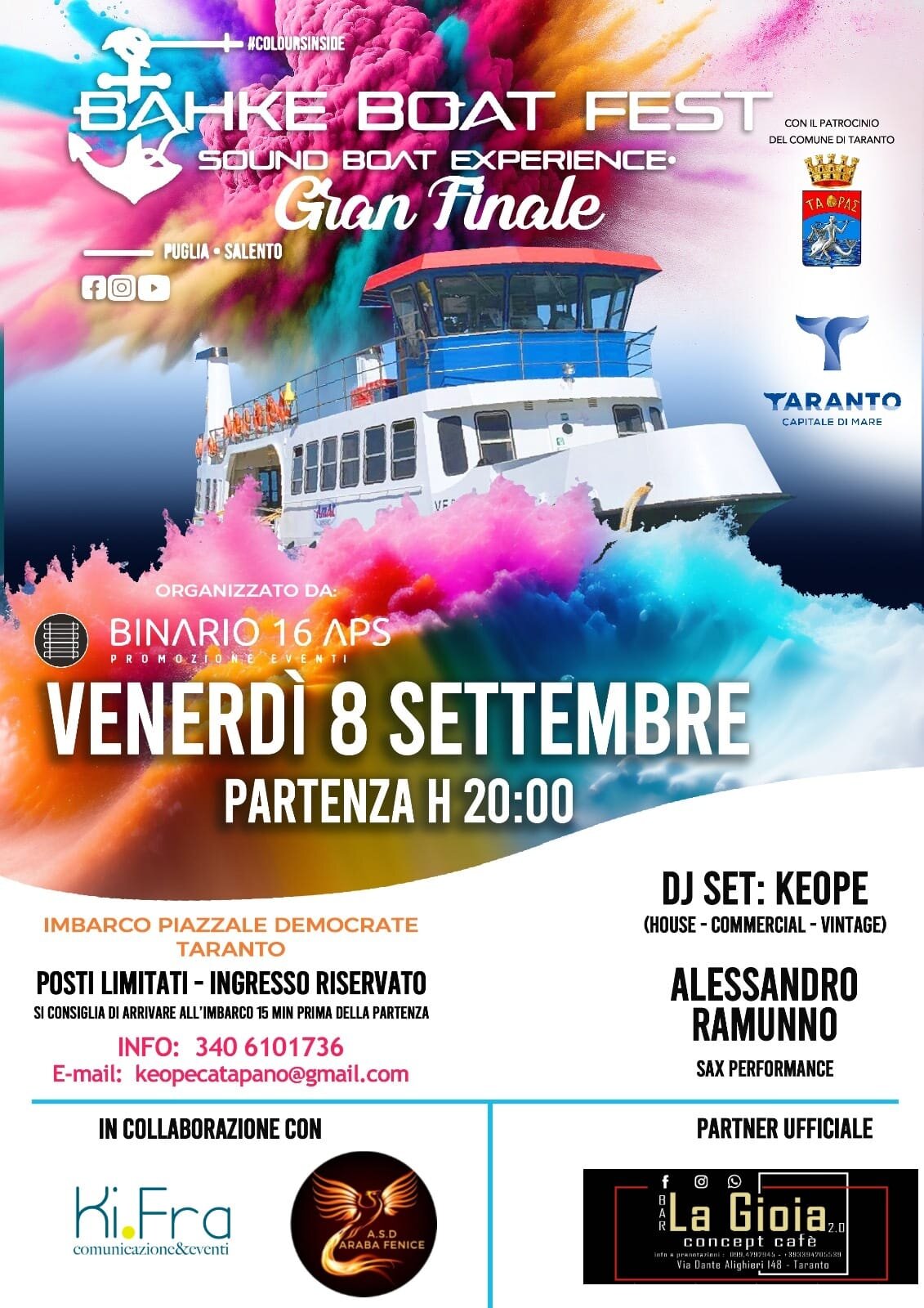 Bahke Boat Fest 2023, venerdì 8 settembre il gran finale