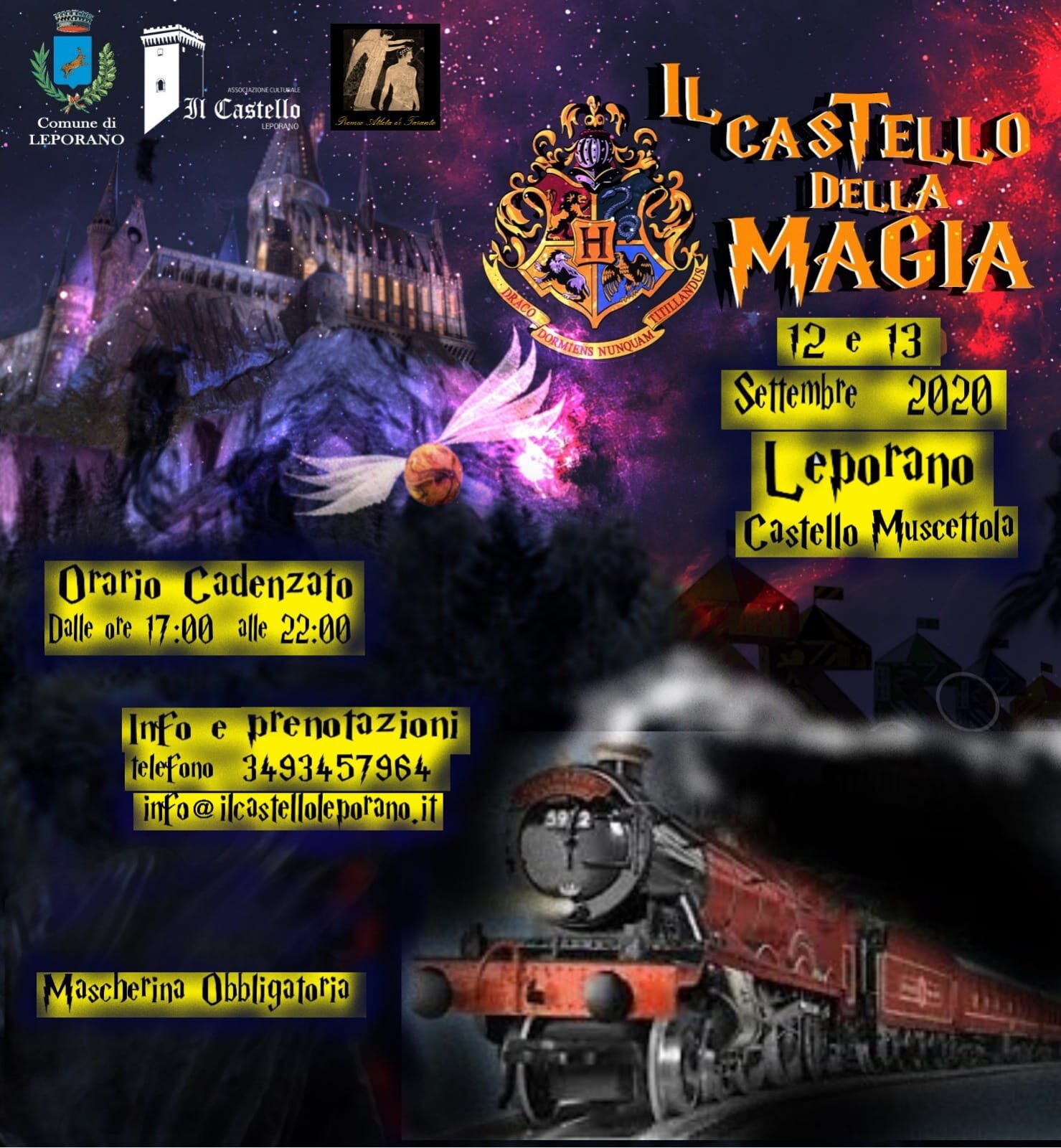Harry Potter a... Leporano! Il 12 e 13 settembre Castello Muscettola si trasforma in Hogwarts Harry Potter a... Leporano! Il 12 e 13 settembre Castello Muscettola si trasforma in Hogwarts