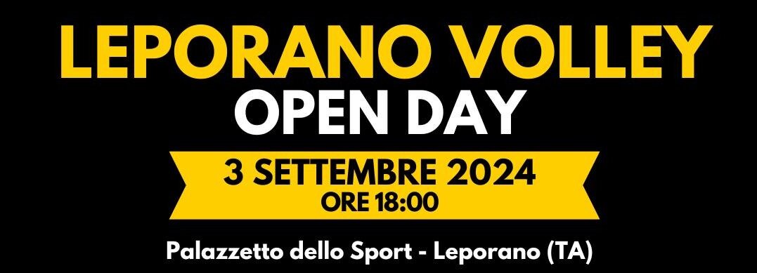 Leporano Volley, il 3 settembre il primo Open Day Leporano Volley, il 3 settembre il primo Open Day