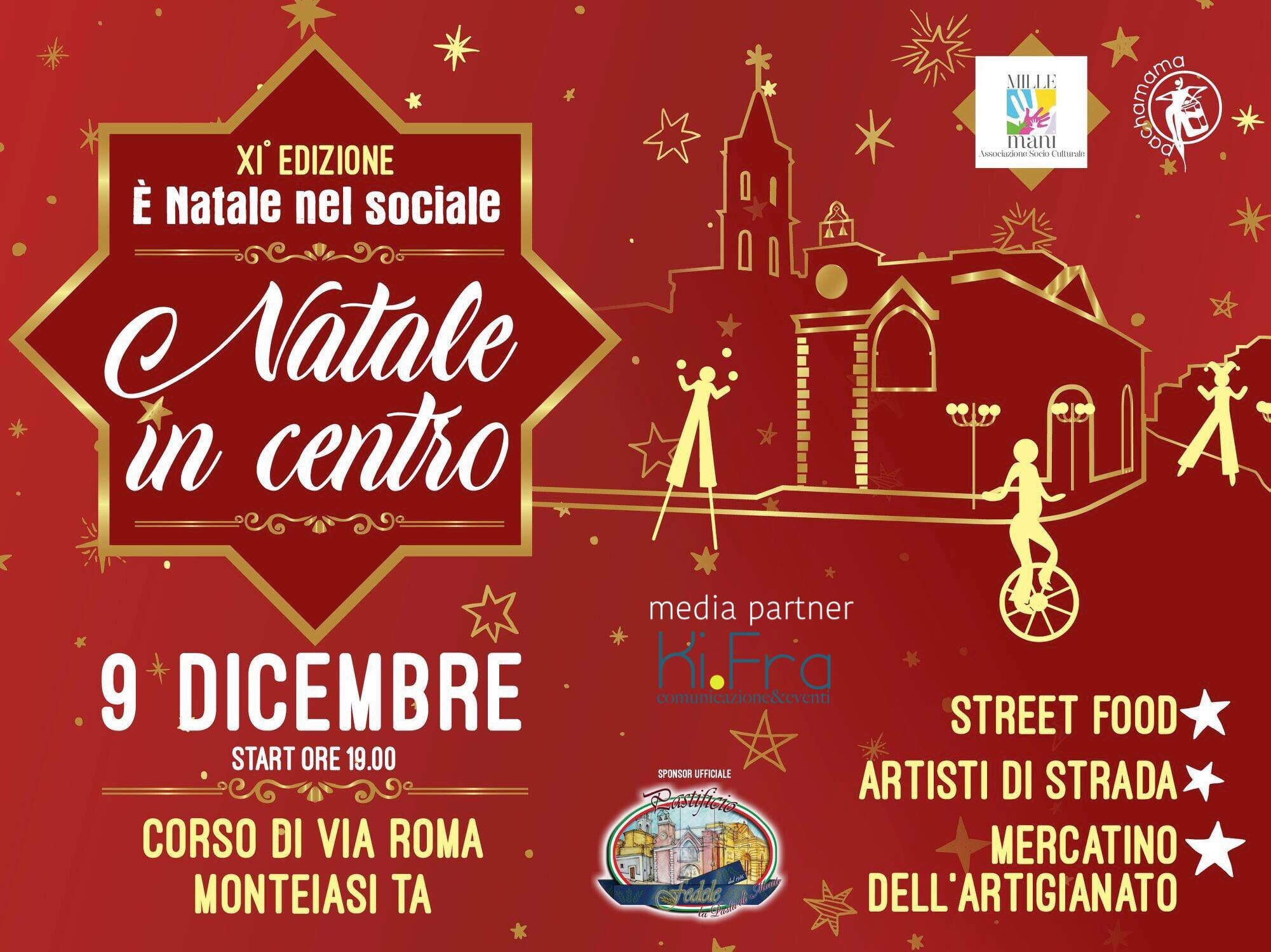 E' tutto pronto per l'undicesima edizione di "E' Natale nel sociale"