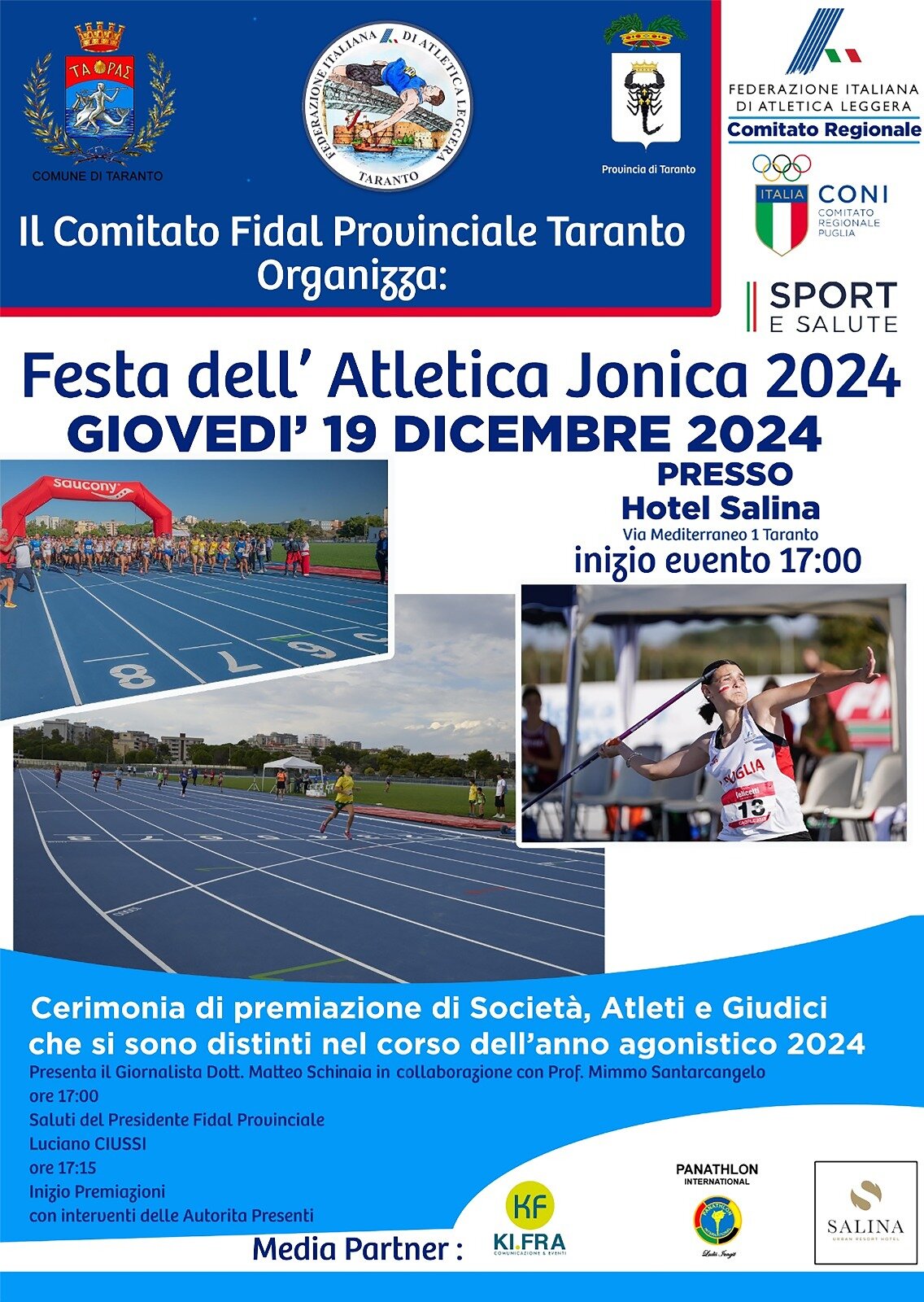 Domani la Festa dell'Atletica Jonica 2024