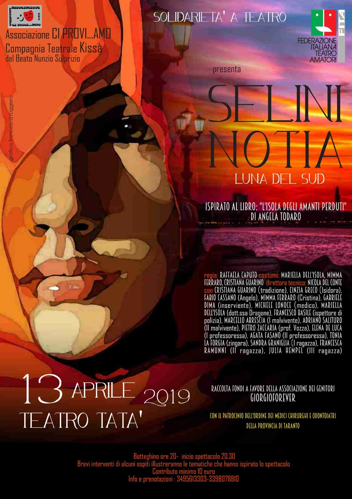 Al TaTà “Selini Notia – luna del sud” della Compagnia teatrale Kissa sabato 13 aprile 2019