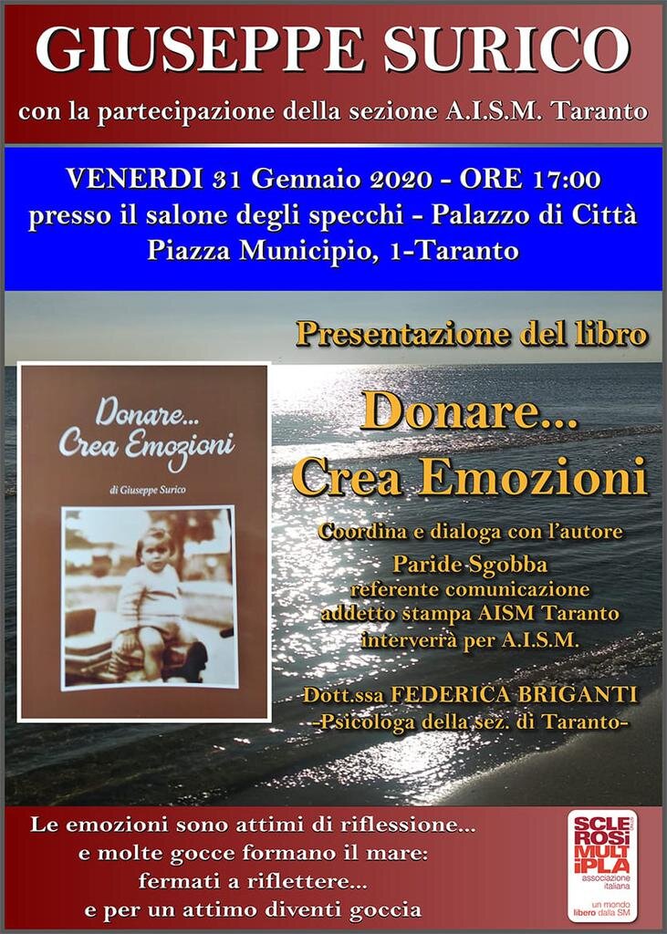 “Donare… Crea Emozioni” sposa il progetto AISM “Donare… Crea Emozioni” sposa il progetto AISM