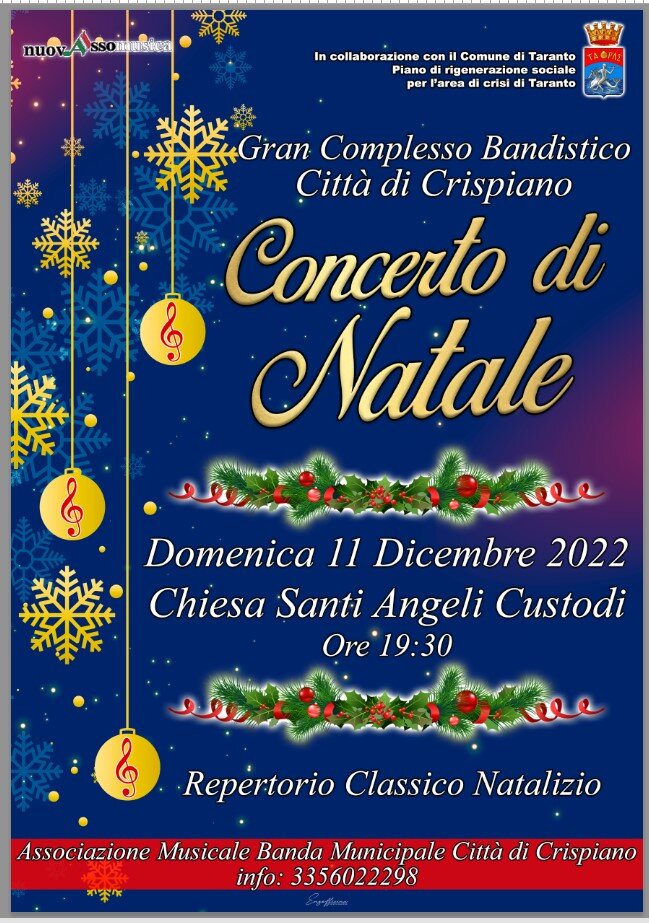 Gran Complesso Bandistico Città di Crispiano, quattro concerti in quattro quartieri di Taranto