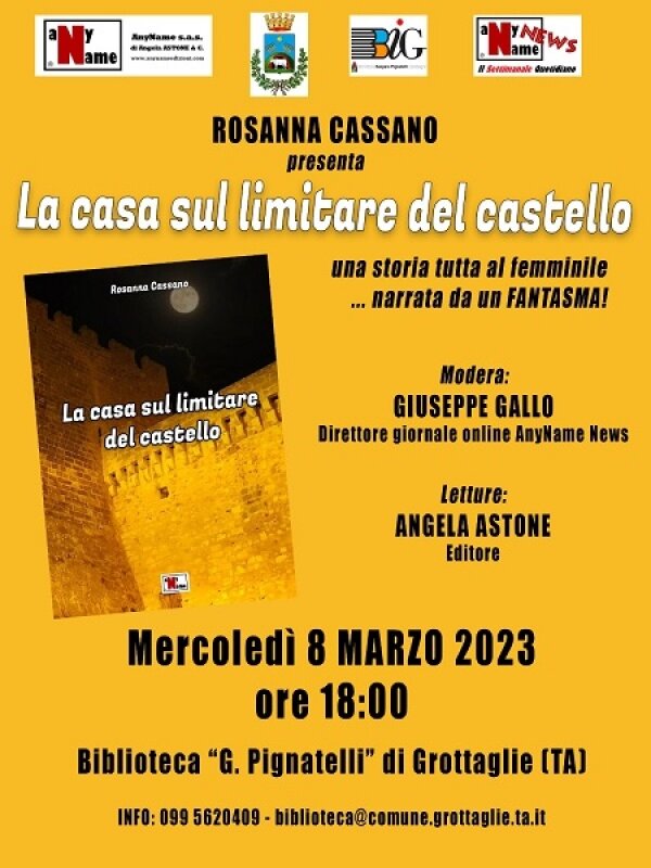 La biblioteca "Pignatelli" di Grottaglie celebra la festa della donna con il romanzo "La casa sul limitare del castello"