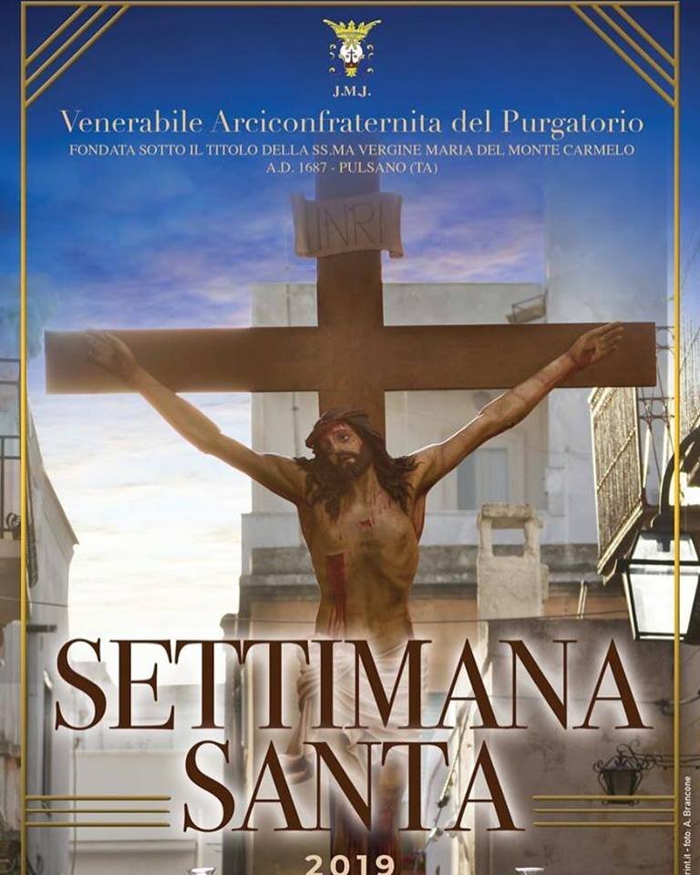 PULSANO, VENERDI SANTO LA PROCESSIONE DELL’ARCICONFRATERNITA DEL PURGATORIO (ANCHE SU FACEBOOK E YOUTUBE)