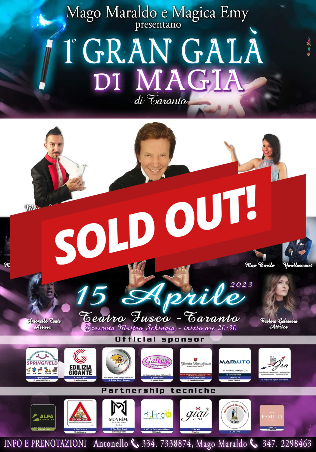 Incredibile! Il 1° Gran Gala di Magia a Taranto è già sold out!
