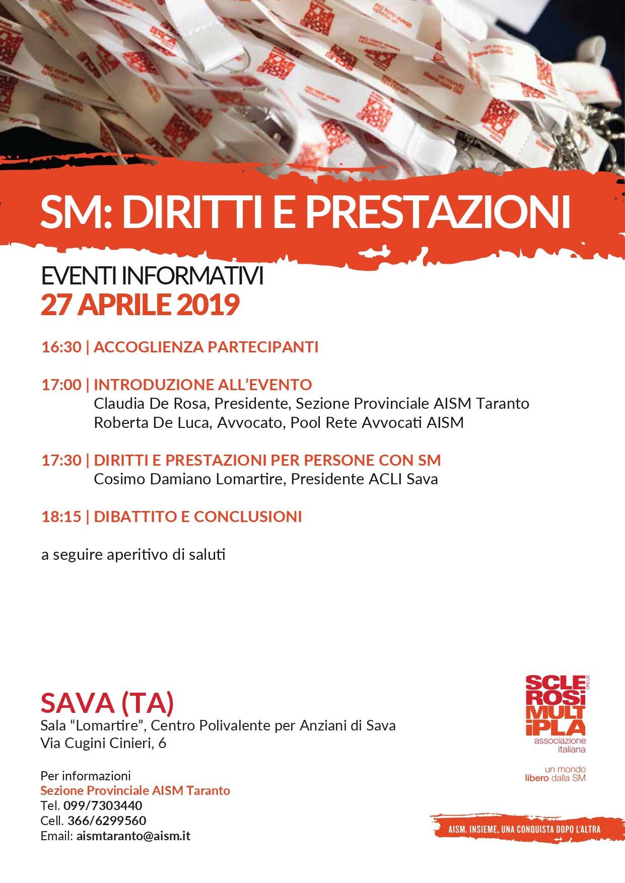 UN POMERIGGIO DEDICATO ALL’ INFORMAZIONE SULLA SCLEROSI MULTIPLA