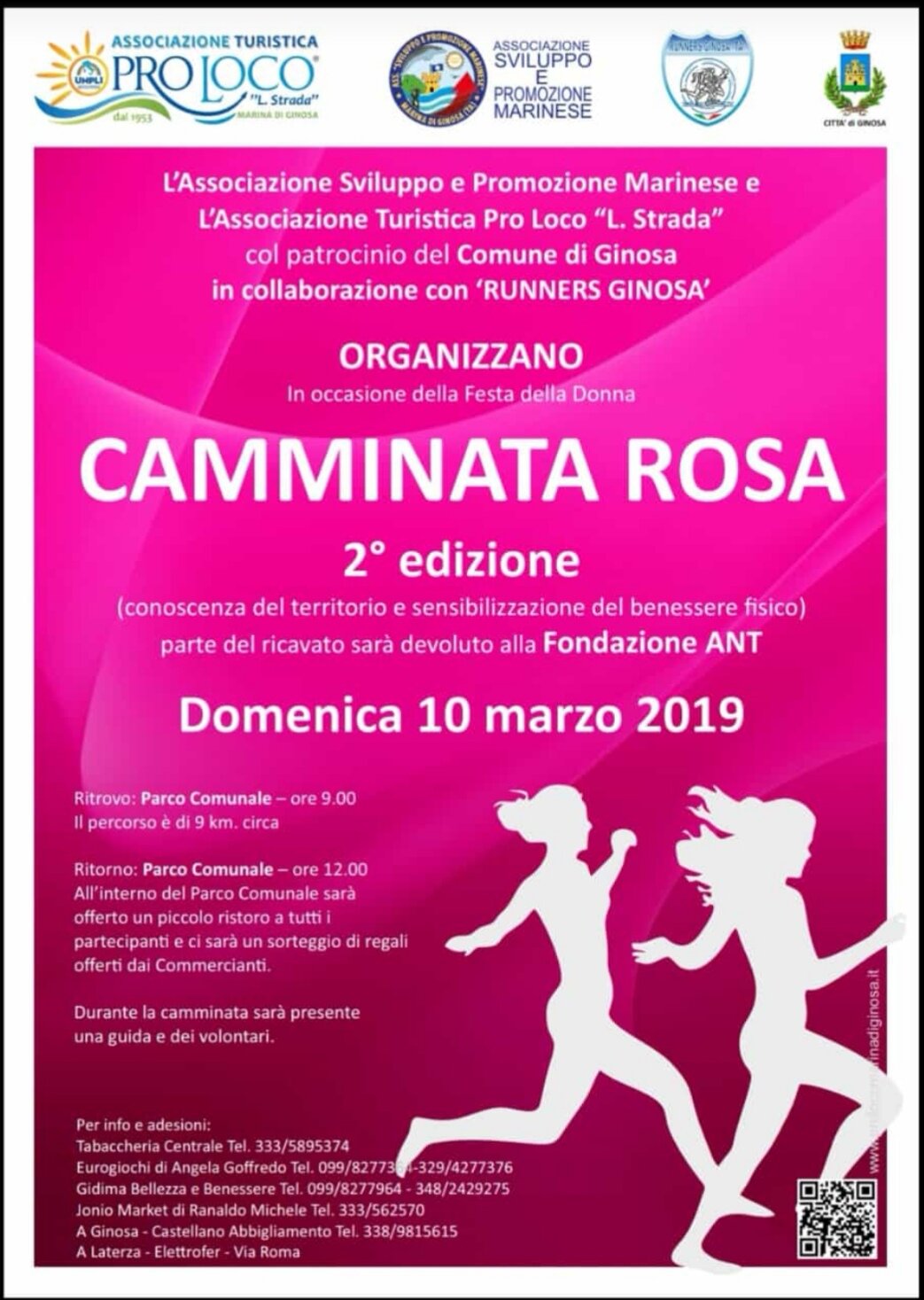 10 marzo: "Camminata rosa" a Marina di Ginosa
