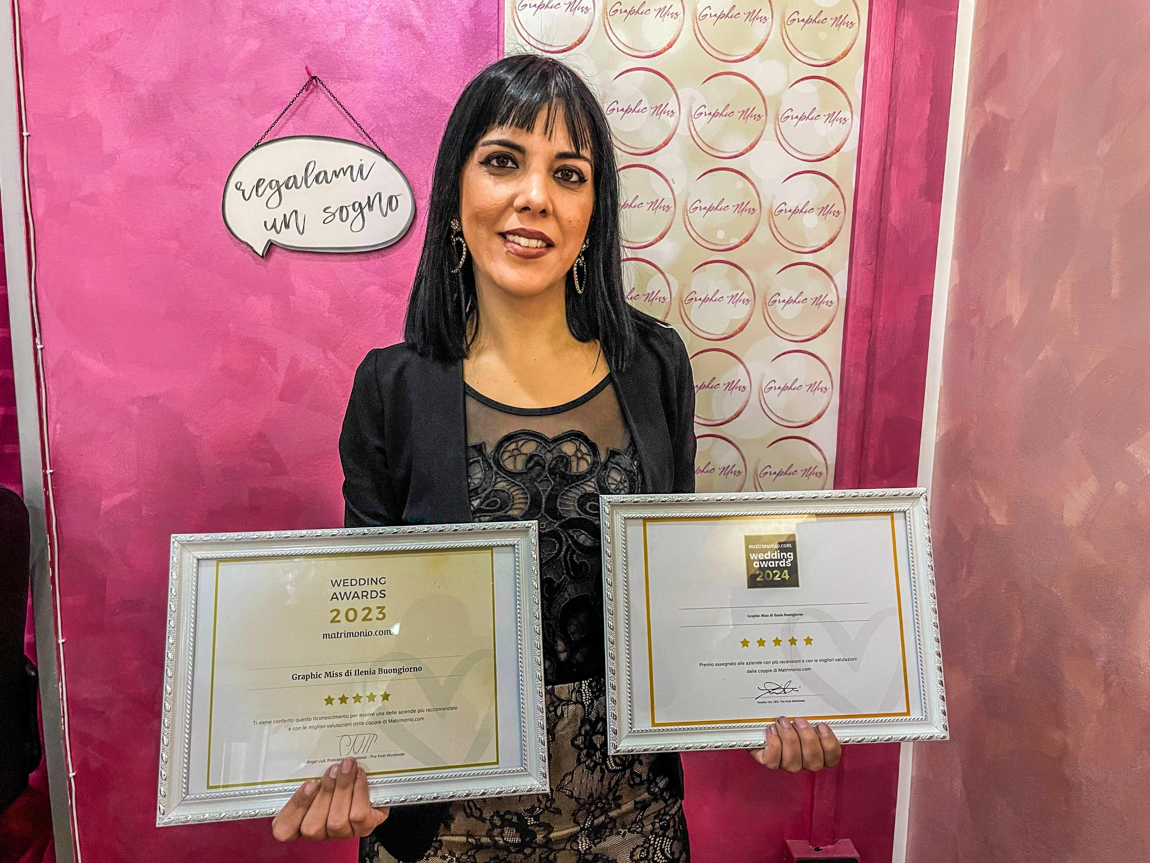 Wedding Awards 2024, vince ancora la tarantina Graphic Miss di Ilenia Buongiorno Wedding Awards 2024, vince ancora la tarantina Graphic Miss di Ilenia Buongiorno