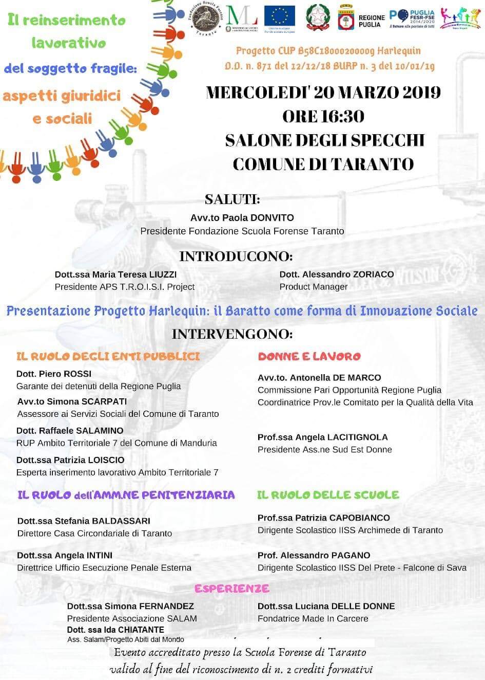 NASCE IL PROGETTO “HARLEQUIN” e Associazione Salam porterà l'esperienza di "Abiti dal Mondo"