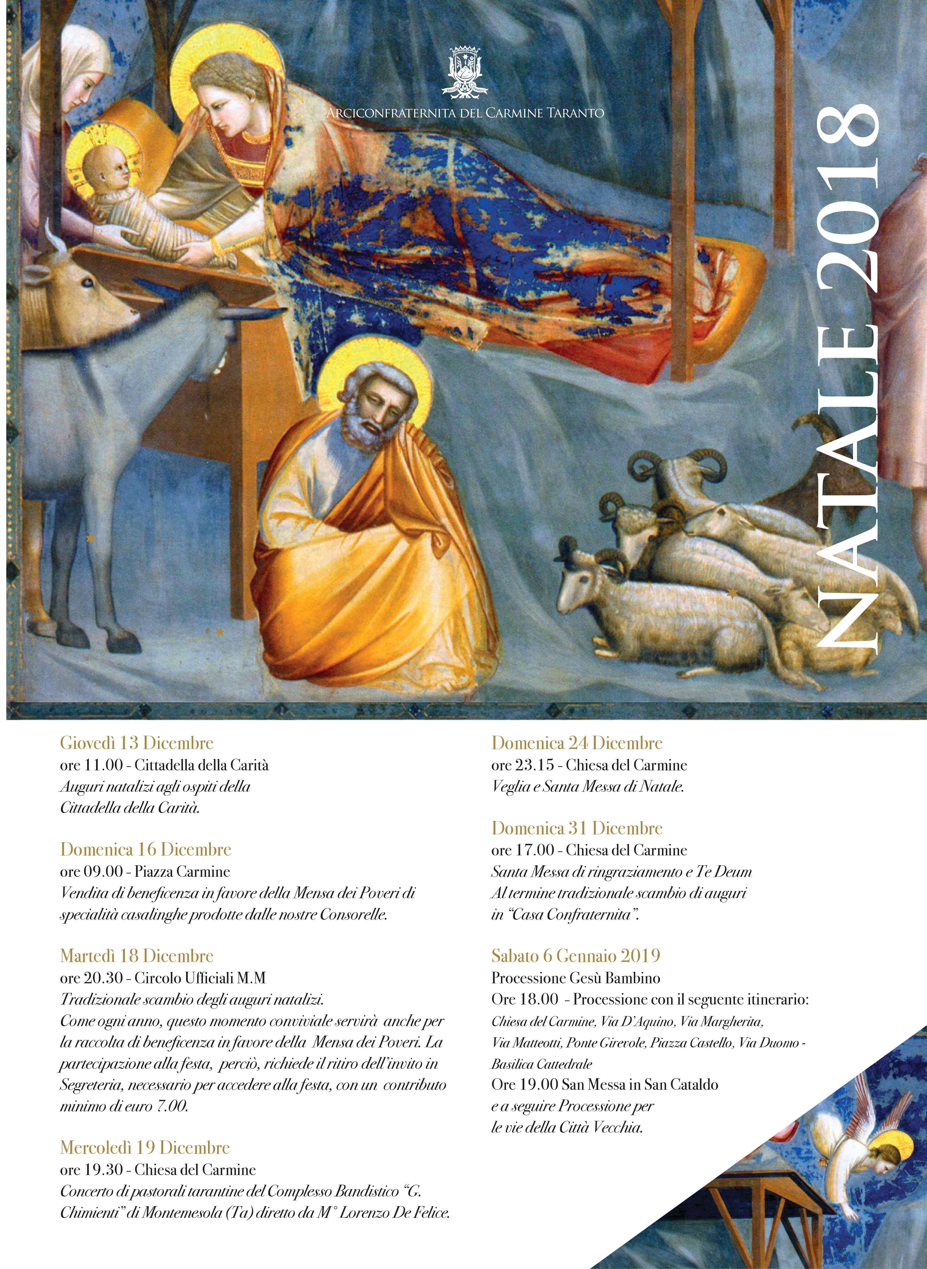 19 dicembre: Concerto di Natale alla Chiesa del Carmine