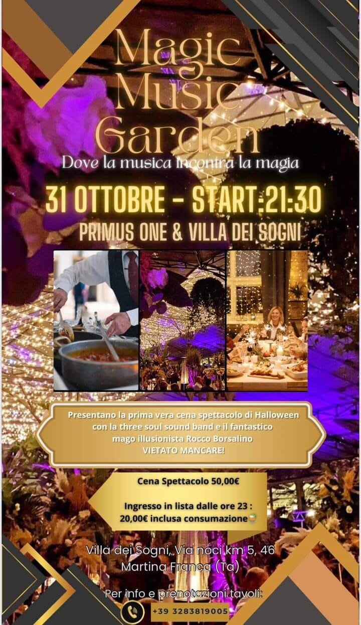 Magic Music Garden, un Halloween da sogno