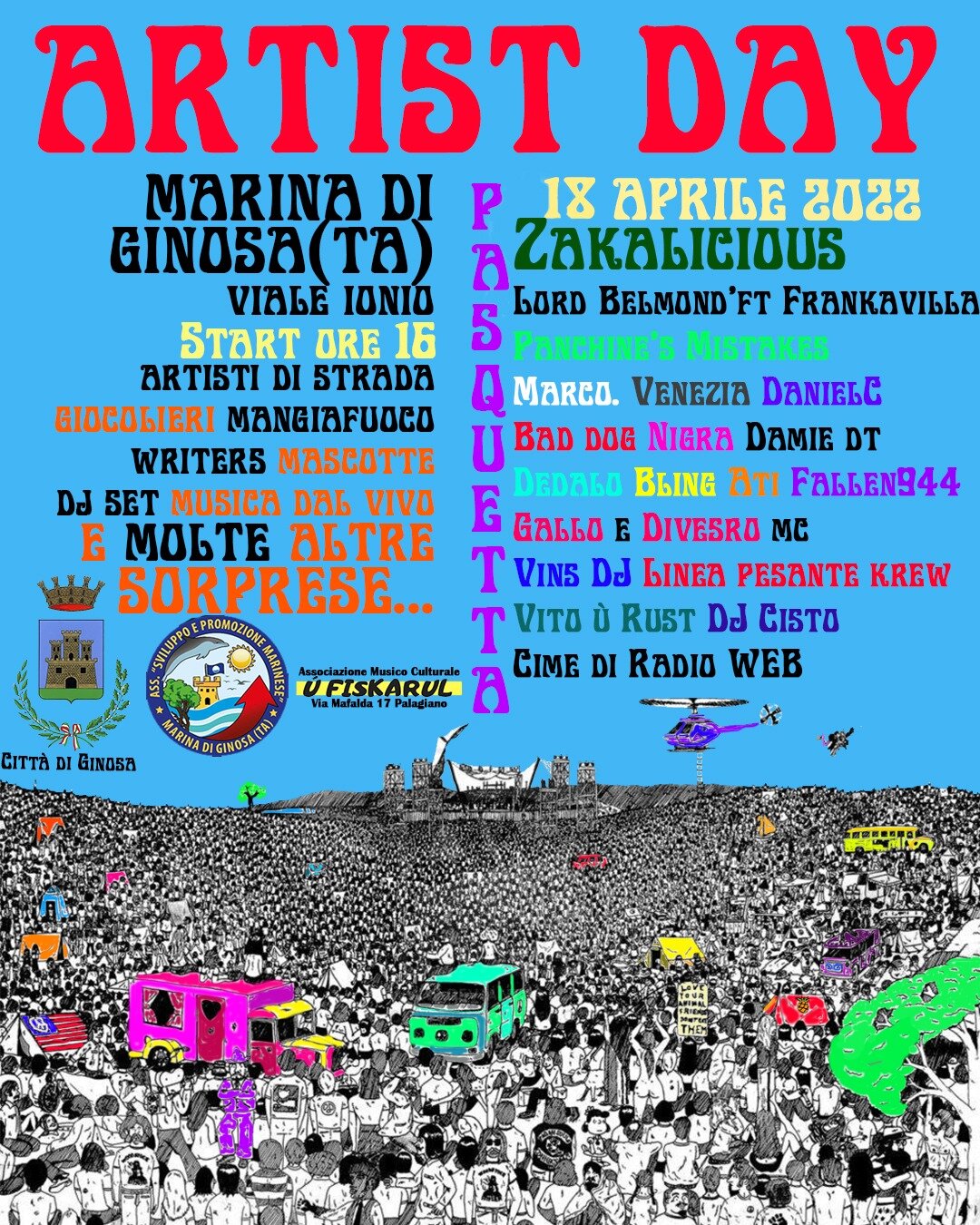 Artist Day, Pasquetta in musica a Marina di Ginosa Artist Day, Pasquetta in musica a Marina di Ginosa