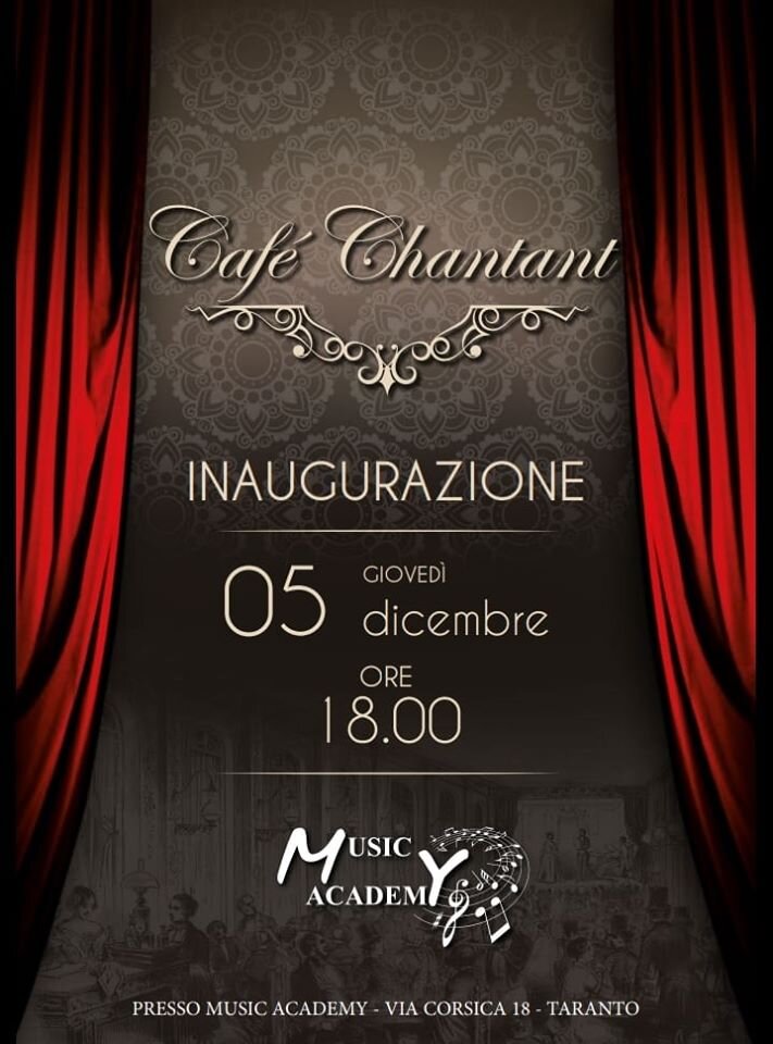 Nasce il Cafè Chantant dell'Associazione Musicale Music Academy