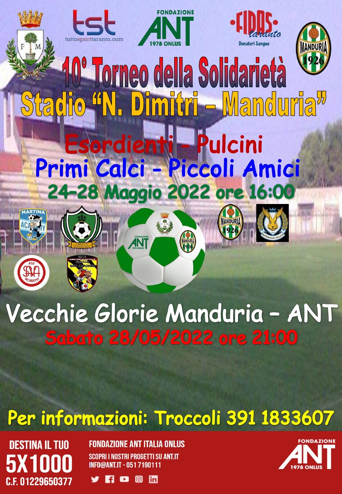 Torna il Torneo della Solidarietà ANT