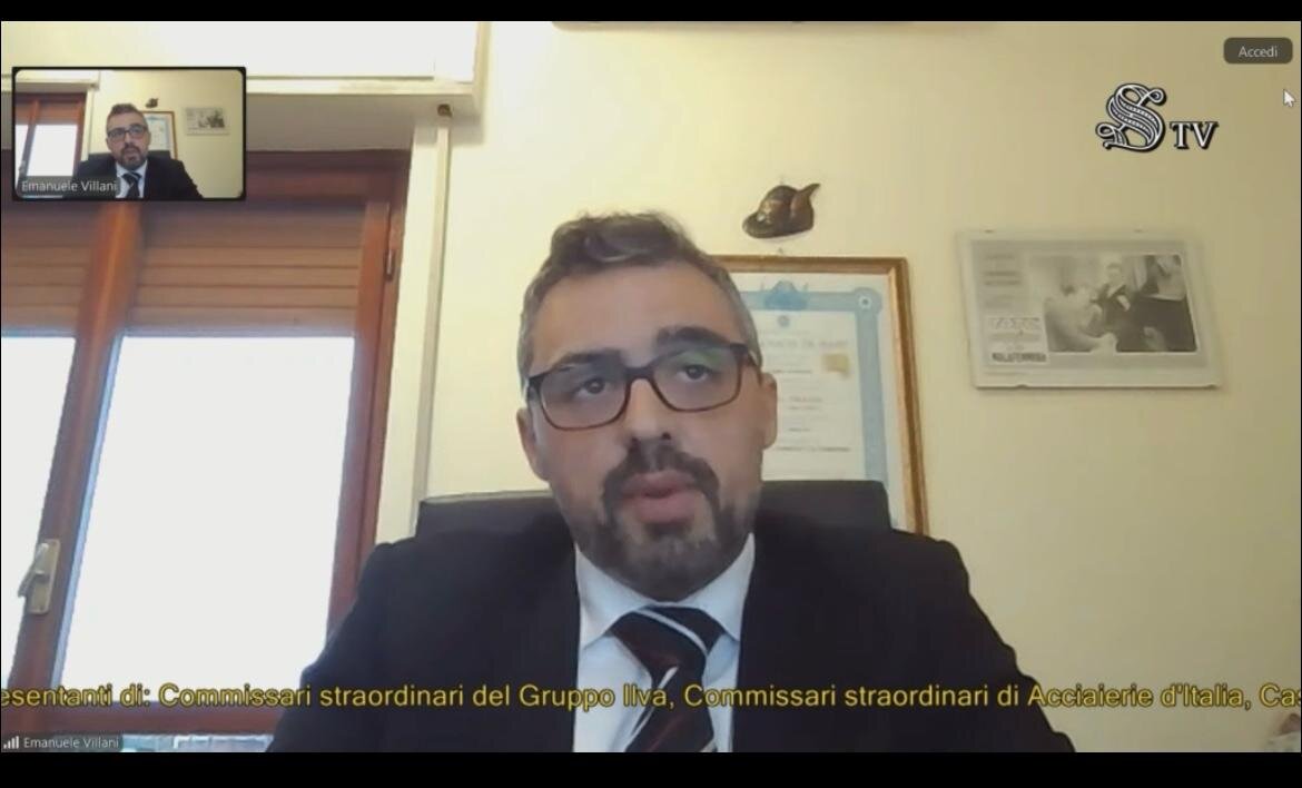 L’ing. Emanuele Villani interviene nel corso di una seduta del Senato della Repubblica